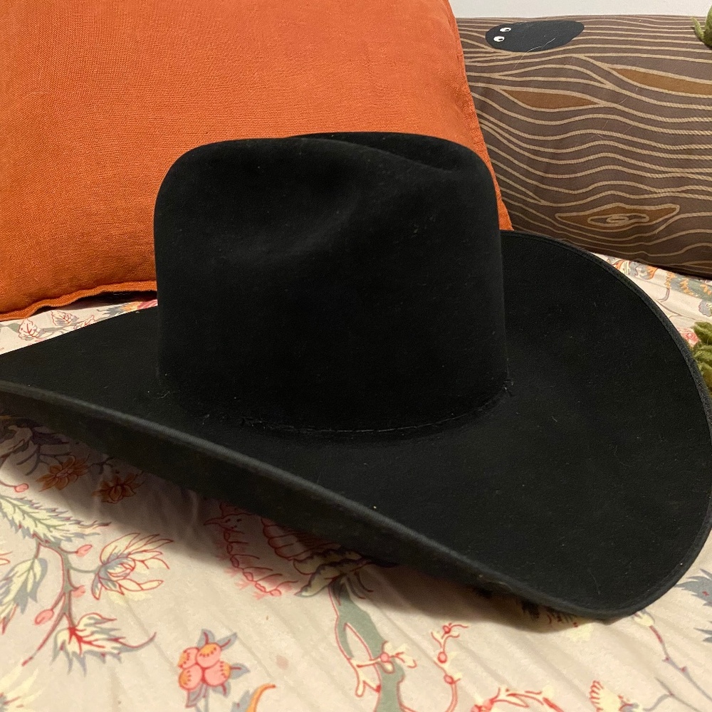 Resistol 20x Black Gold Long Oval 7 1/4 cowboy hat (no hatband)